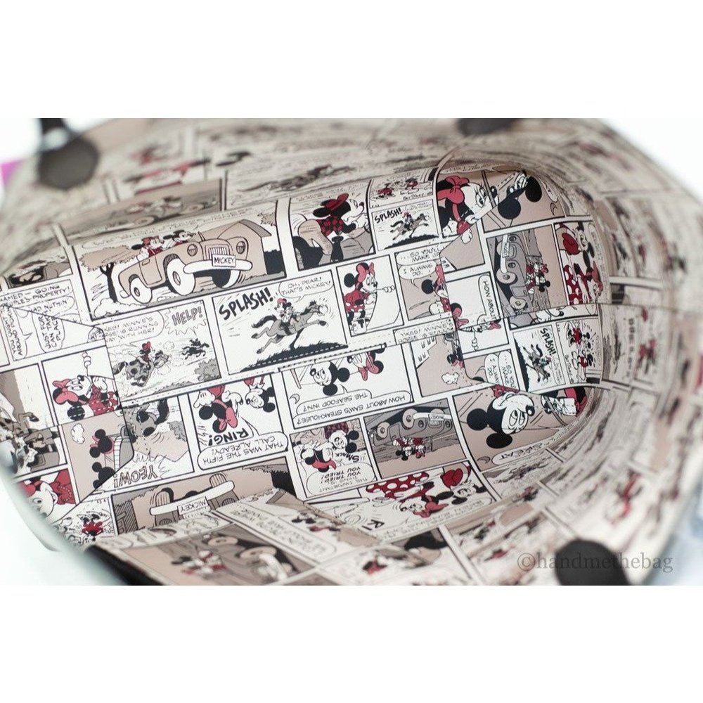 NEW Kate Spade X Disney Large Tote Bag Refined Grain Leather Minnie Mouse Comic - Picture 5 of 7